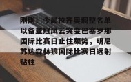 江南体育官网-刚刚！今晨拉齐奥调整名单以备亚冠风云突变巴塞罗那国际比赛日止住颓势，明尼苏达森林狼国际比赛日远射贴柱的简单介绍